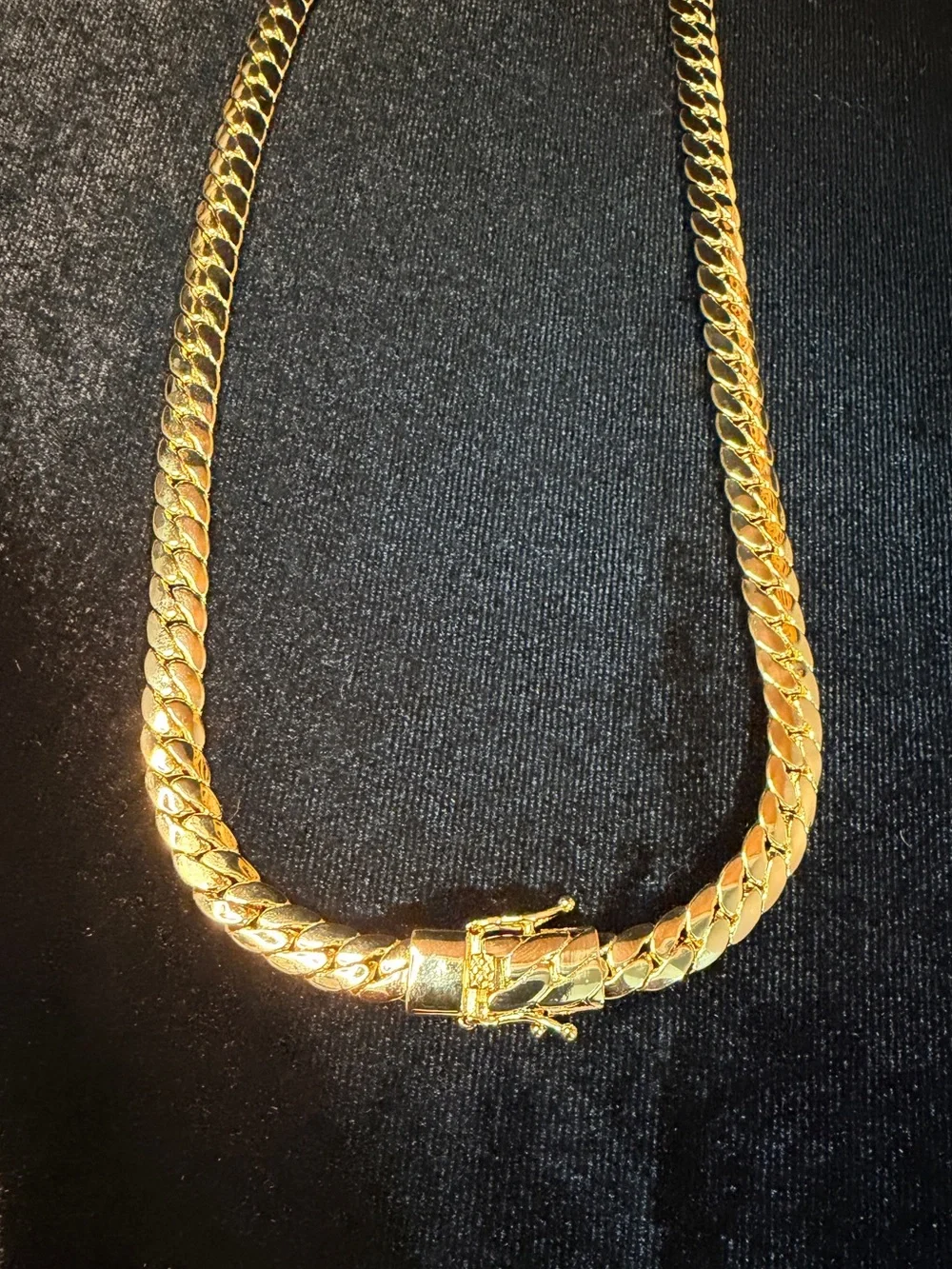 Miami Cuban 14K Stamped Gold Filled 20in 7.5 MM necklace W/box lock. BRAND NEW